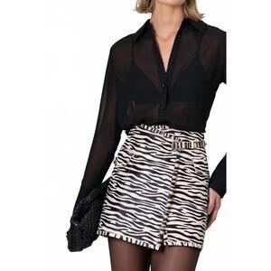 NEW NONCHALANT LABEL saskia mini skirt in zebra